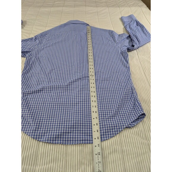 Peter Millar Southern Comfort Shirt Men’s L Blue Plaid Button Up Preppy - Picture 8 of 8